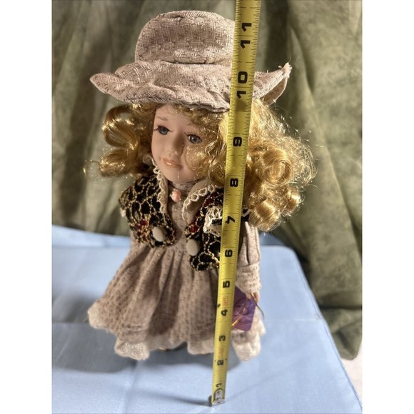 Ashley Belle Fine Bisque Porcelain Collectible Keepsakes Doll 11" tall "Violet" - Picture 7 of 7